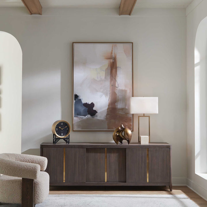 "BLUSTER" FRAMED ABSTRACT CANVAS ART