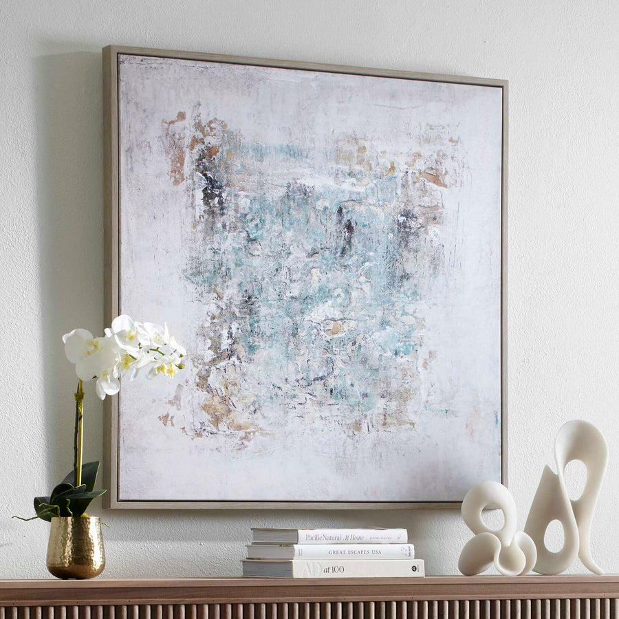 "FIND ME HERE" ABSTRACT FRAMED CANVAS ART