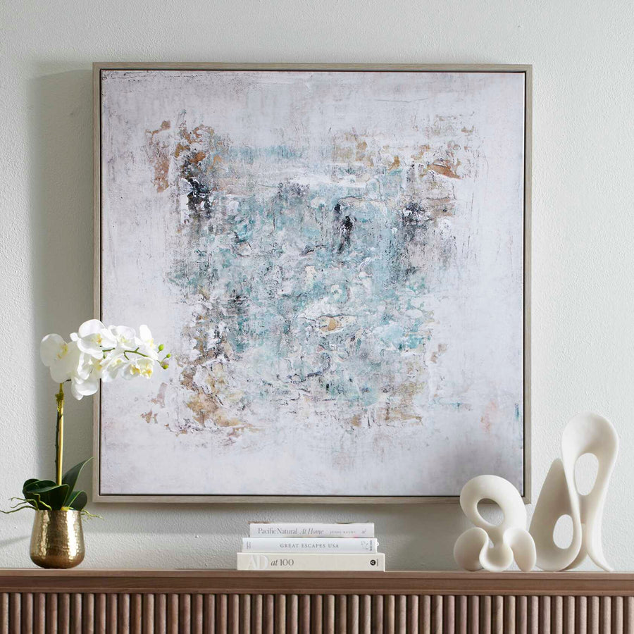 "FIND ME HERE" ABSTRACT FRAMED CANVAS ART