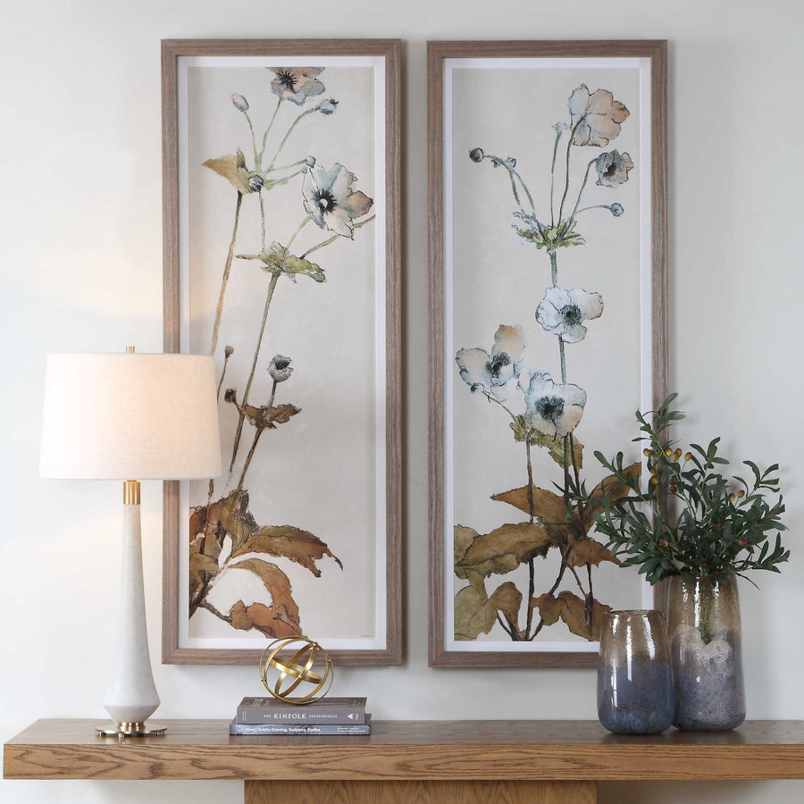 "GARDEN STUDY" FRAMED FLORAL PRINTS