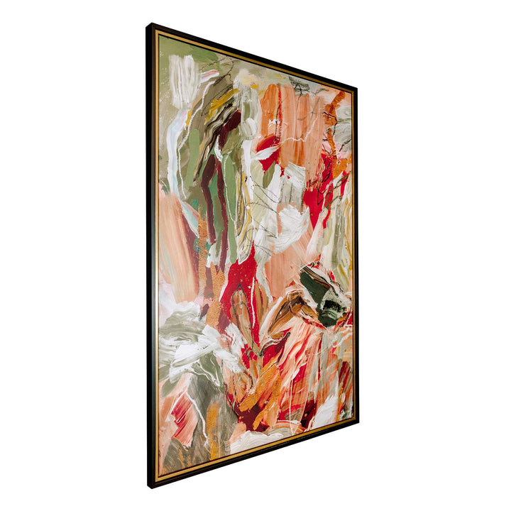 "GARDEN CITY" FRAMED ABSTRACT CANVAS ART