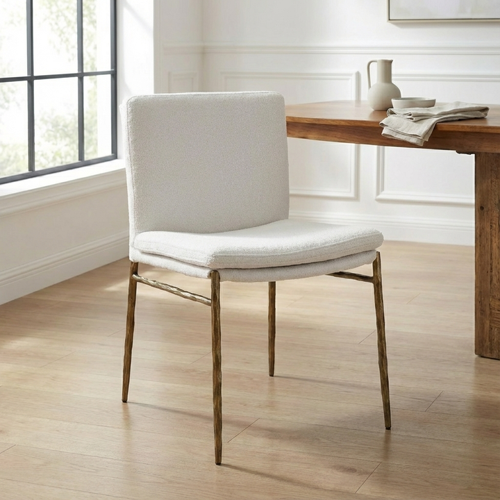 ASCEND OFF-WHITE BOUCLE DINING CHAIR