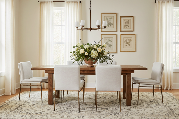 ASCEND OFF-WHITE BOUCLE DINING CHAIR