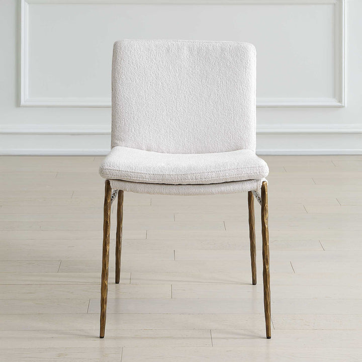ASCEND OFF-WHITE BOUCLE DINING CHAIR