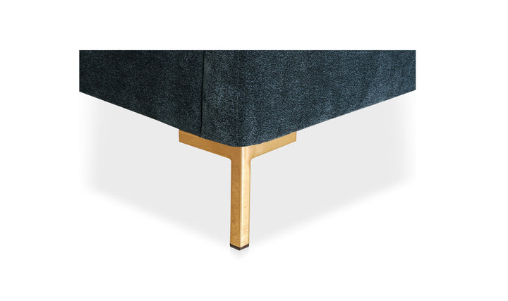 ASTRID MIDNIGHT BLUE VELVET PLATFORM BED