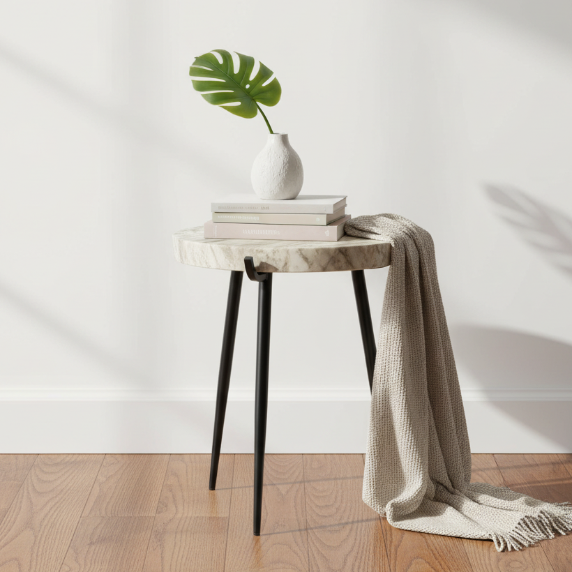 ASTRID MARBLE TOP ACCENT TABLE