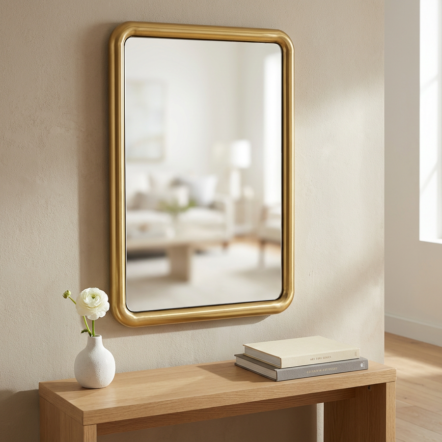 ATKINSON MODERN BRASS MIRROR