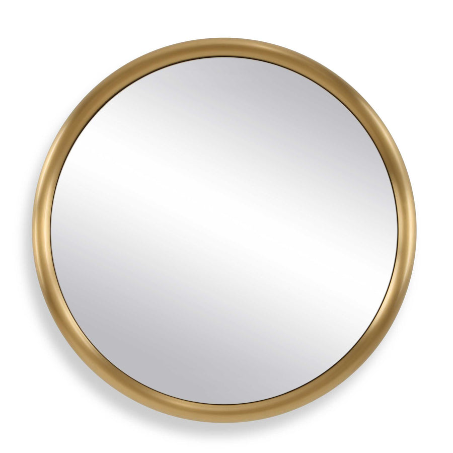ATKINSON MODERN BRASS ROUND MIRROR
