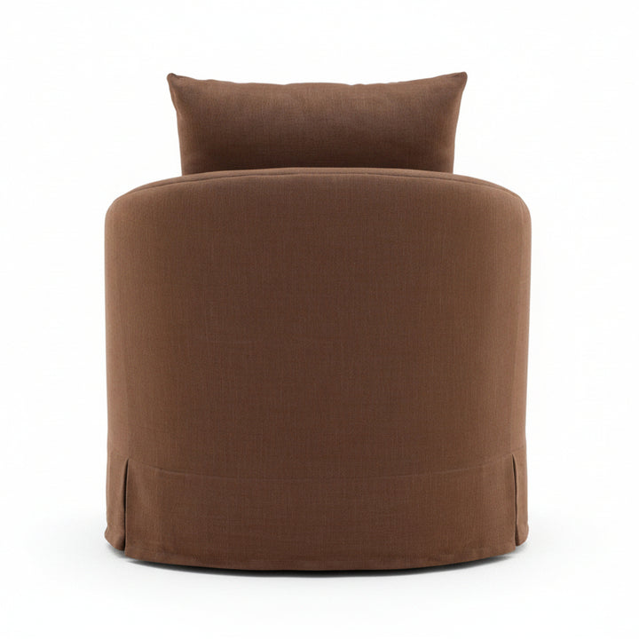 AUDREY LINEN SLIPCOVER SWIVEL CHAIR