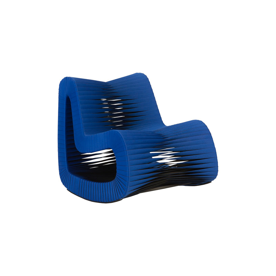 SEAT BELT ROCKING CHAIR - BLUE/BLACK - FRONT VIEW