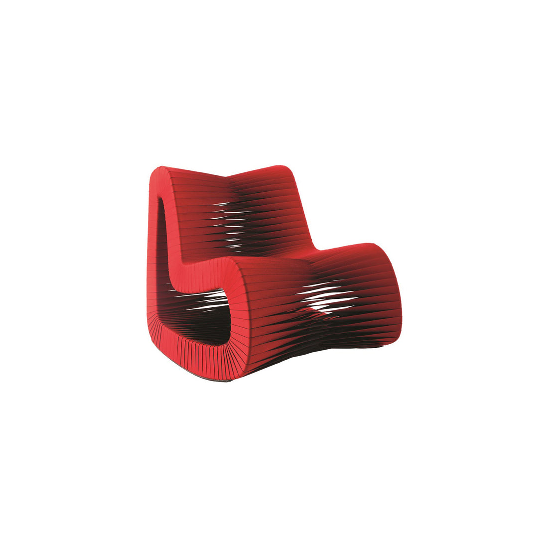 SEAT BELT ROCKING CHAIR - RED - FRONT VIEW