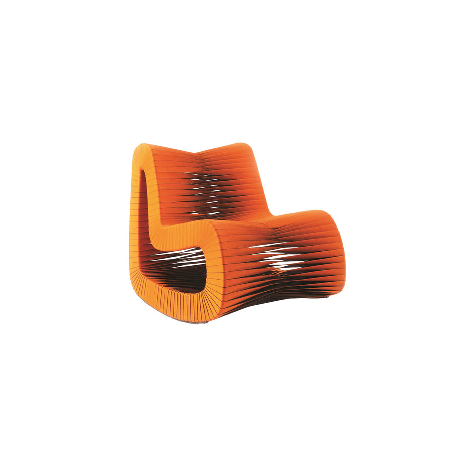 SEAT BELT ROCKING CHAIR - ORANGE - FRONT VIEW