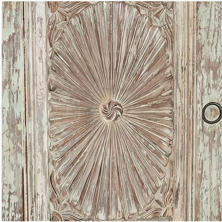 ALMIRAH ANTIQUE CARVED WOOD CABINET