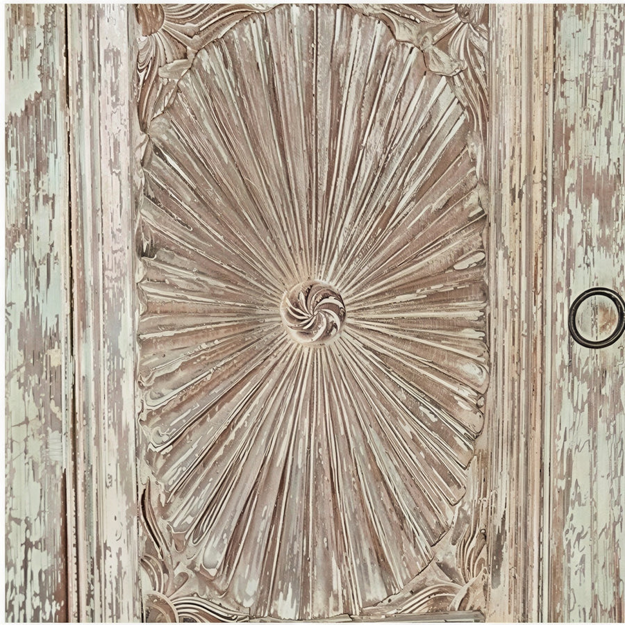 ALMIRAH ANTIQUE CARVED WOOD CABINET