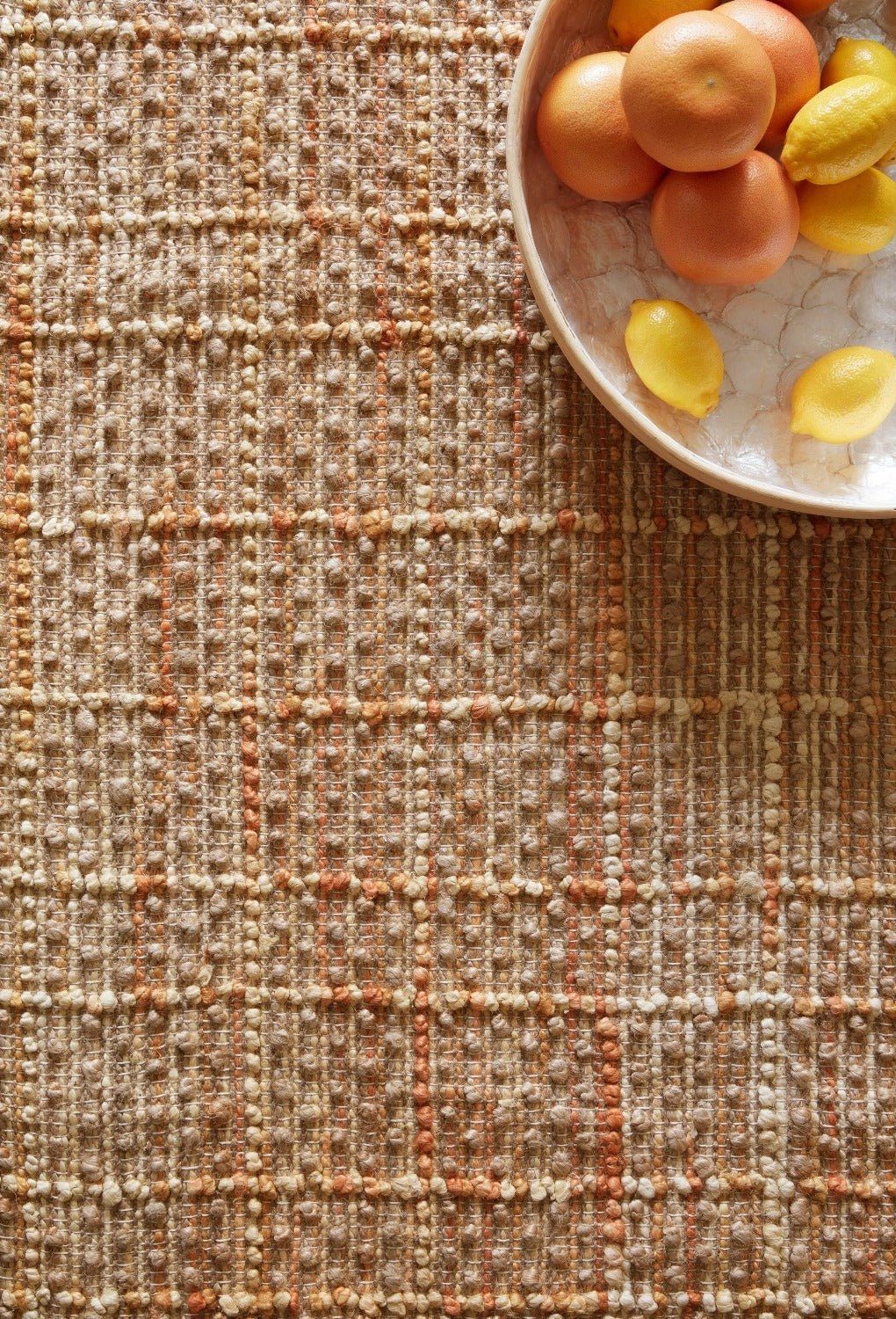 BEACON HANDWOVEN JUTE RUG: TANGERINE