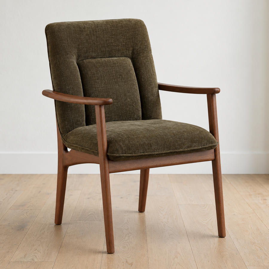 BECKER VELVET UPHOLSTERED DINING CHAIR