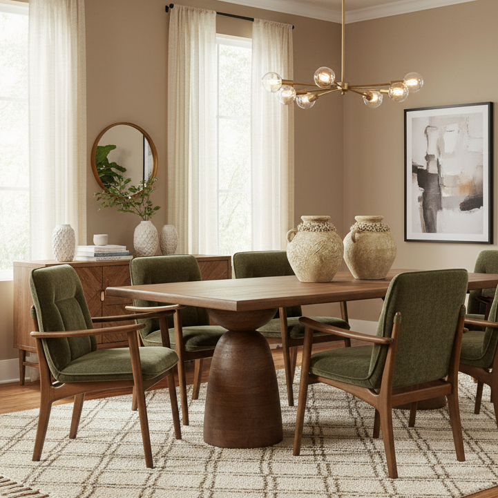 BECKER VELVET UPHOLSTERED DINING CHAIR