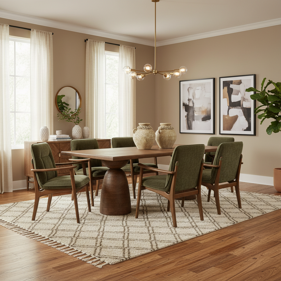 BECKER VELVET UPHOLSTERED DINING CHAIR