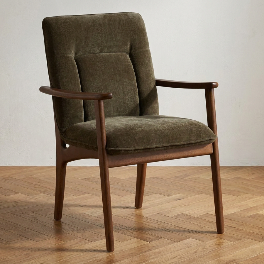 BECKER VELVET UPHOLSTERED DINING CHAIR