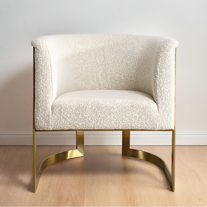 BELLINA NATURAL BOUCLE BARREL CHAIR