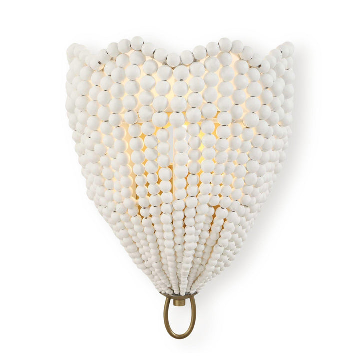 BIDDEFORD 1 LIGHT WHITE BEADED SCONCE