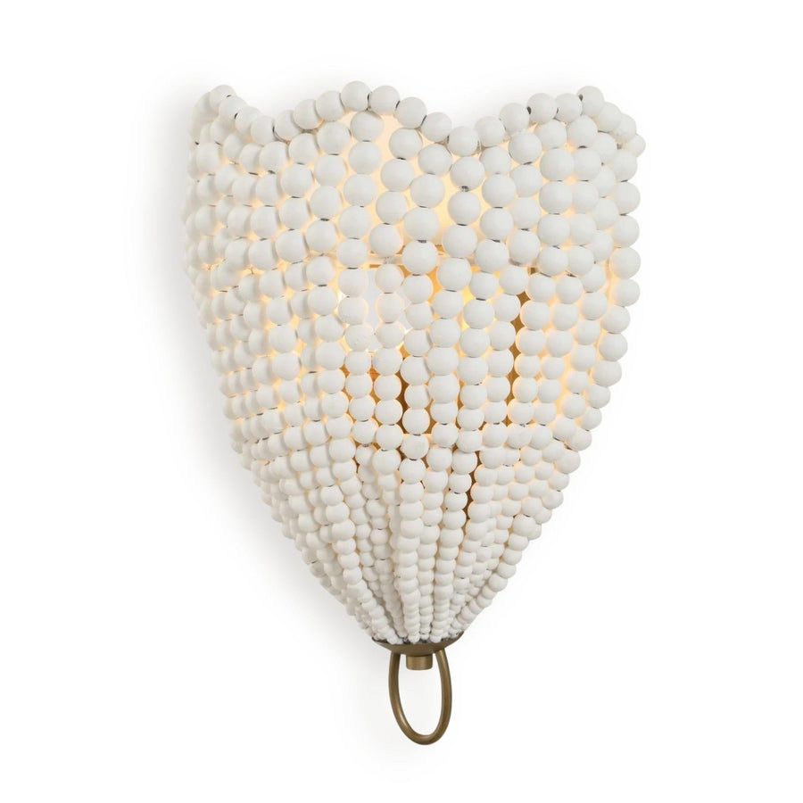 BIDDEFORD 1 LIGHT WHITE BEADED SCONCE