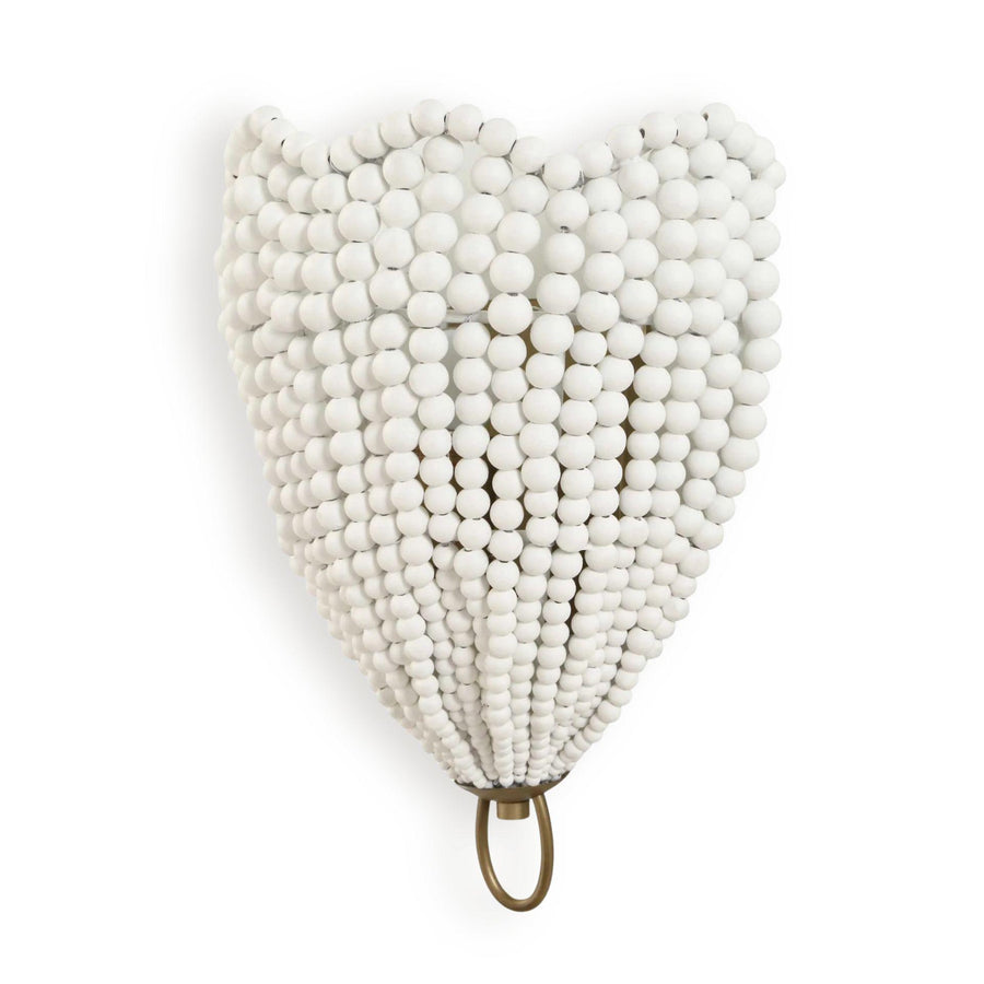 BIDDEFORD 1 LIGHT WHITE BEADED SCONCE