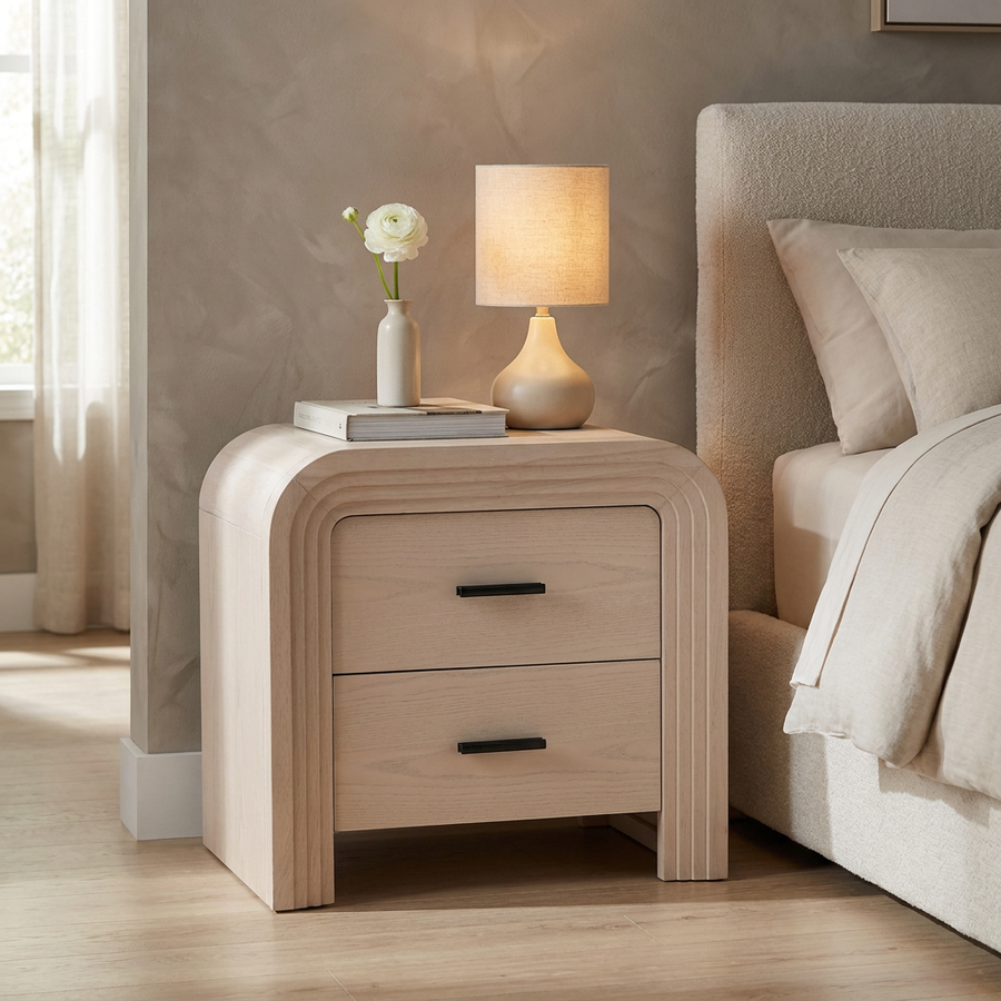 BLANCHE DECO WOOD NIGHTSTAND