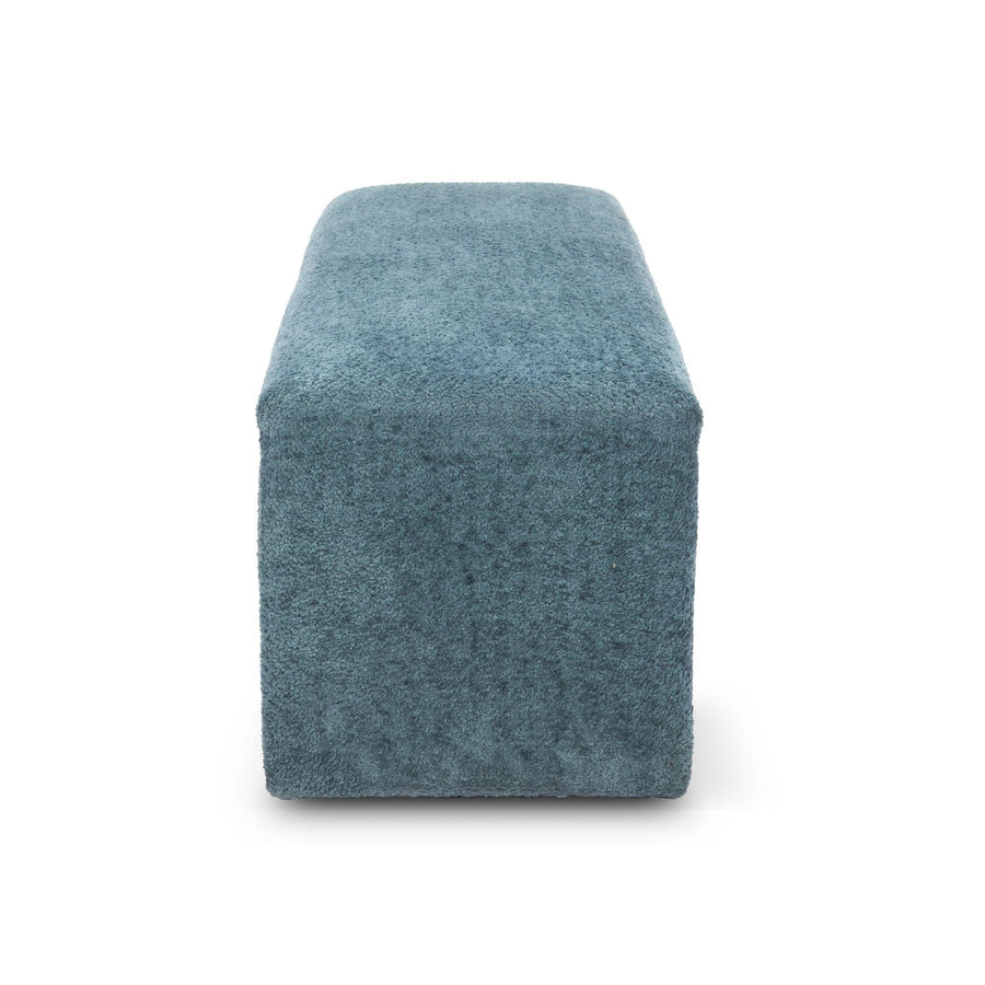 TOLA BLUE SHAG UPHOLSTERED BENCH
