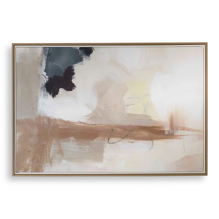 "BLUSTER" FRAMED ABSTRACT CANVAS ART