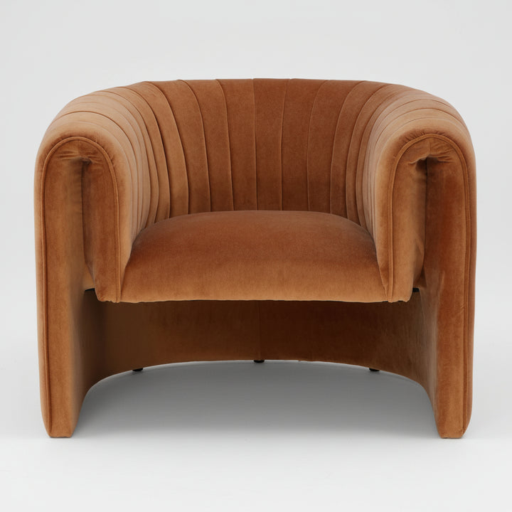 BOBBI VELVET UPHOLSTERED ARM CHAIR