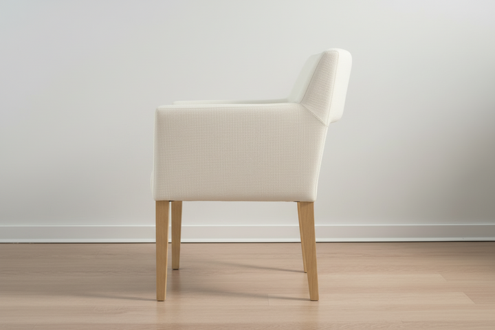 BOOKER DINING CHAIR: NATURAL WHITE
