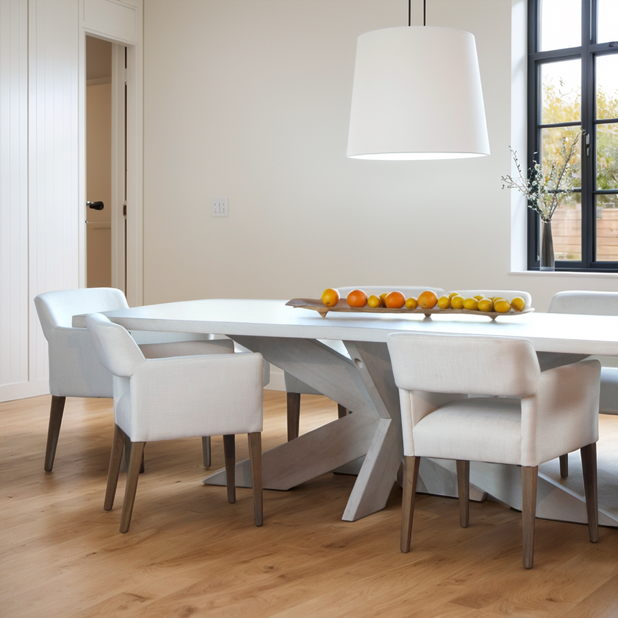 BOOKER DINING CHAIR: NATURAL WHITE