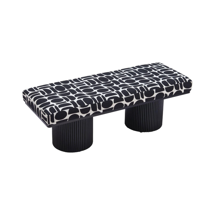 BLACK & WHITE GEO BENCH