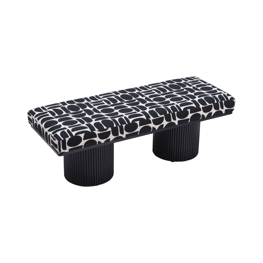 BLACK & WHITE GEO BENCH