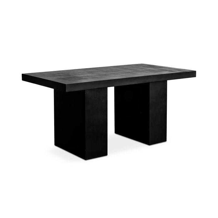 BLACK CONCRETE SLAB DINING TABLE