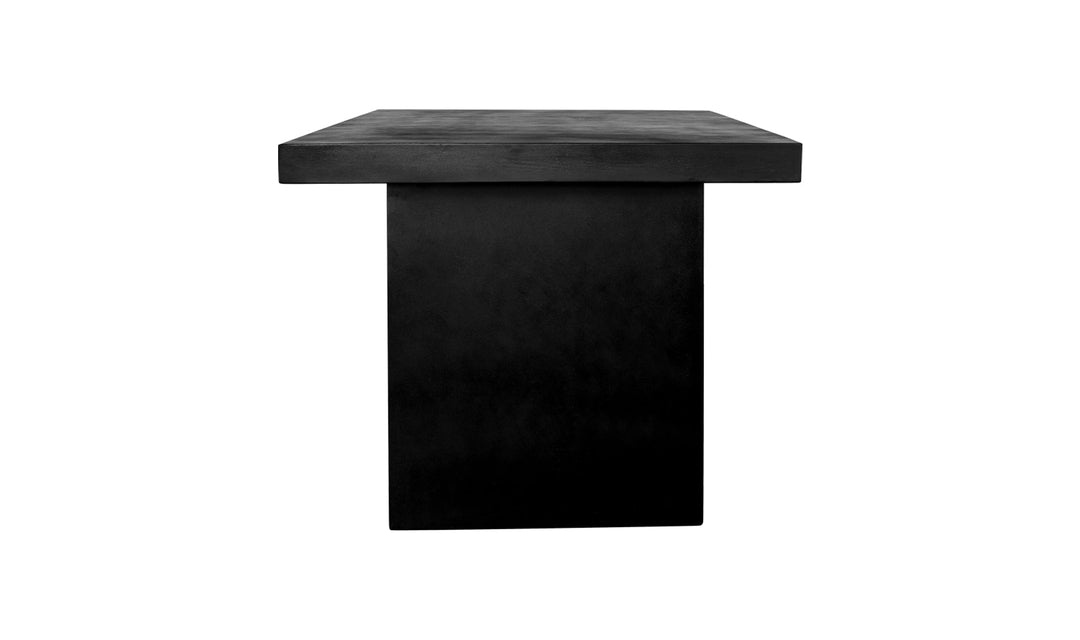 BLACK CONCRETE SLAB DINING TABLE