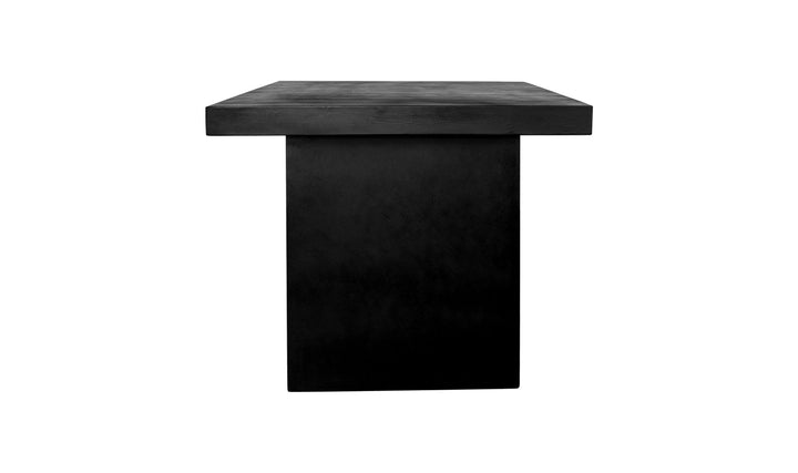 BLACK CONCRETE SLAB DINING TABLE