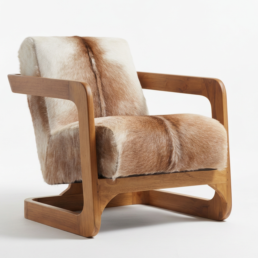 BRANDO HAIR ON HIDE ARMCHAIR