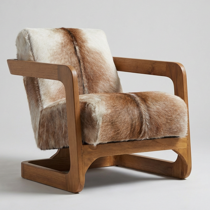 BRANDO HAIR ON HIDE ARMCHAIR
