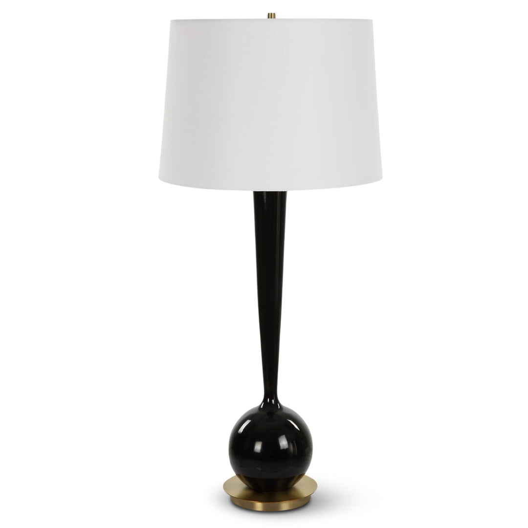 BRIELLE POLISHED BLACK TABLE LAMP