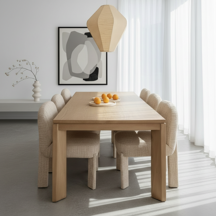 BRIE DINING CHAIR: NAPA BEIGE BOUCLE