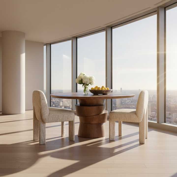 BRIE DINING CHAIR: NAPA BEIGE BOUCLE