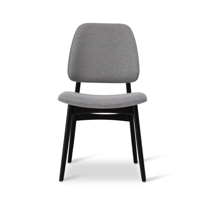 ARIEL FIBER WRAPPED FOAM SIDE CHAIR - ESSENCE GREY, EBANO - FRONT VIEW