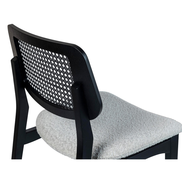 BETH CANE TAUARI WOOD SIDE CHAIR - CRAFTED GLAZE, EBANO - CLOSE VIEW