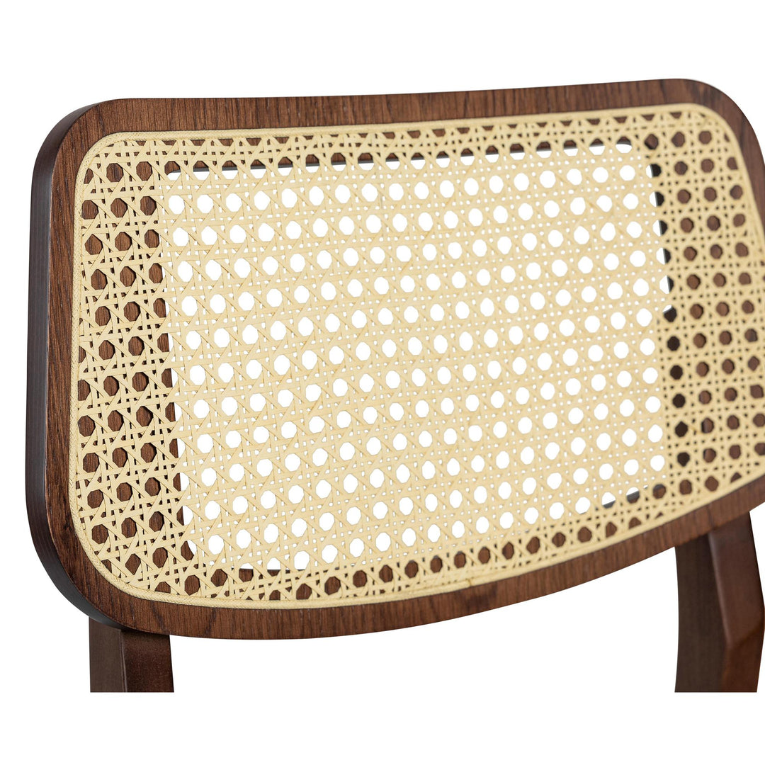 BETH CANE TAUARI WOOD SIDE CHAIR - MEDLEY IVORY, NOGAL, NATURAL - CLOSE VIEW