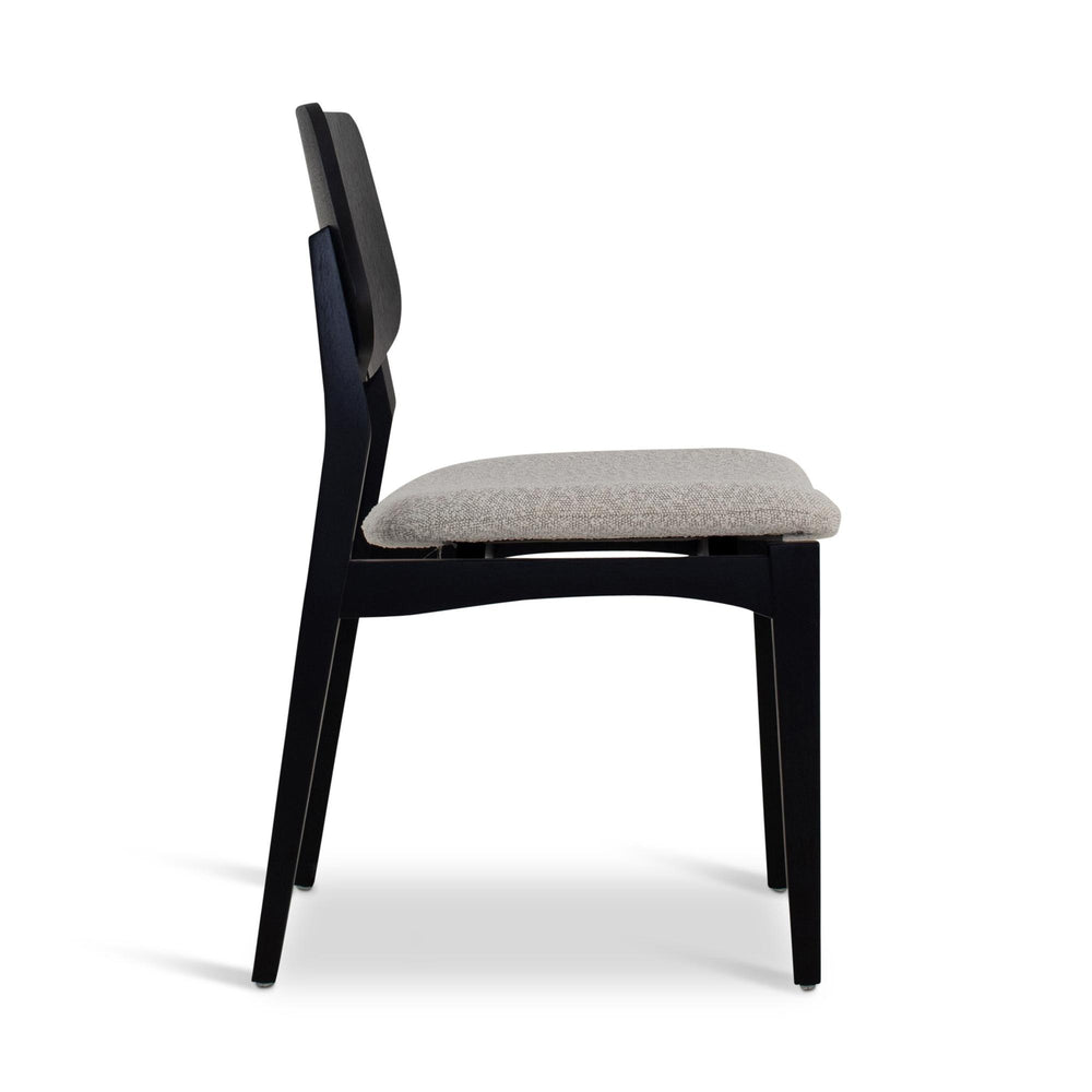 BETH TAUARI WOOD SIDE CHAIR - CRAFTED GLAZE, EBANO - SIDE VIEW