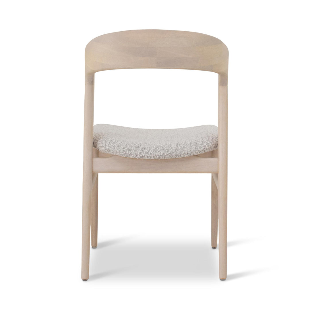 VELMA SOLID TAUARI FRAME SIDE CHAIR - CRAFTED GLAZE, NEVOA - BACK VIEW