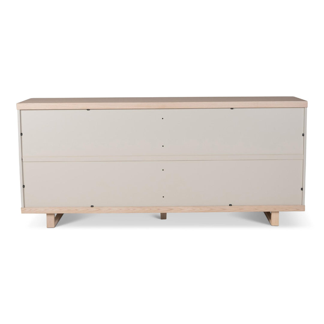 MODERN BRAZILIAN HIGH GLOSS LACQUER COPANY BUFFET - OFF WHITE, NEVOA - BACK VIEW