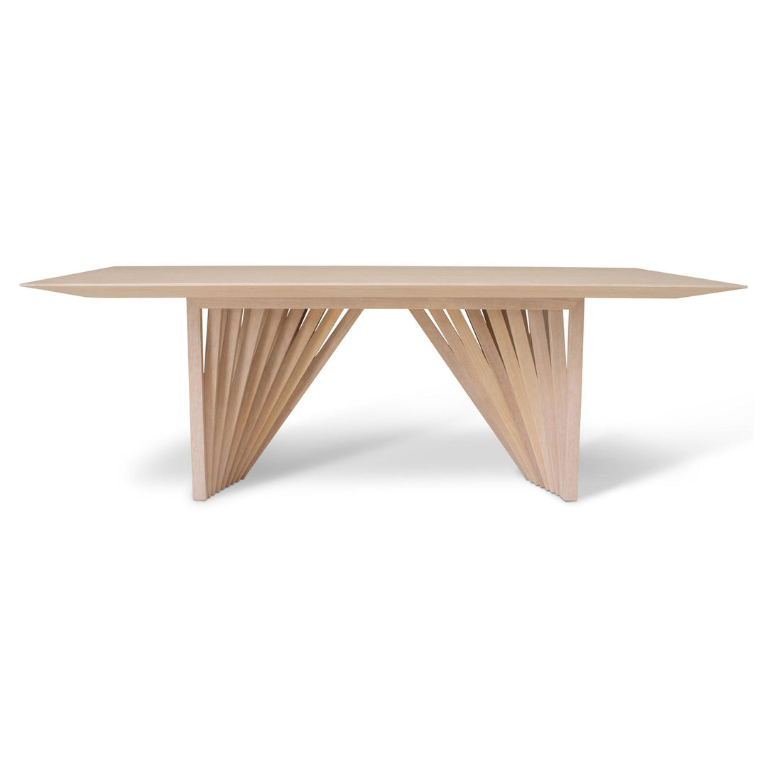 MODERN BRAZILIAN LAGUNA WOODEN TOP DINING TABLE